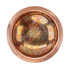 Pure Copper Bird Bath With Hand-Applied Fired Finish And Multipronged Garden Pole -Garden Care Store 8613380 02v