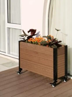 Mobile Deep Trough Planter -Garden Care Store 8614263 04V