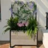 Mobile Deep Trough Planter With Trellis -Garden Care Store 8614265 05V mobile deep trough planter with trellis