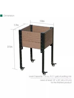 Mobile Elevated Corner Planter -Garden Care Store 8614267 03V 3 4